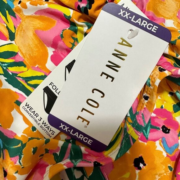 Anne Cole Womens Size XXL Sunshine Floral High-Waist Bikini Swim Bottom‎ NEW - Picture 4 of 9